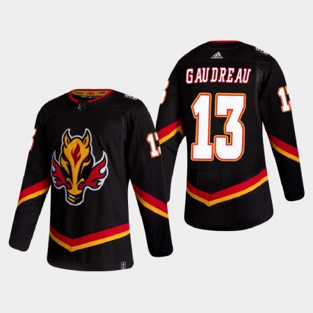 Calgary Flames Johnny Gaudreau 13 2020-21 Reverse Retro Authentic Shirt - Mannen